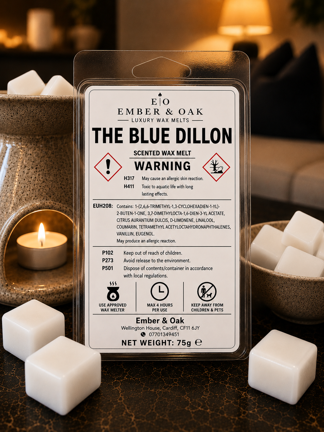 The Blue Dillon Luxury Candle - Inspired by Dylan Blue