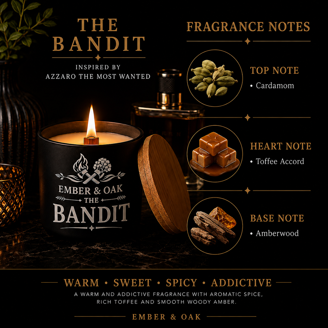 The Bandit Luxury Candle - Inspired by Most Wanted