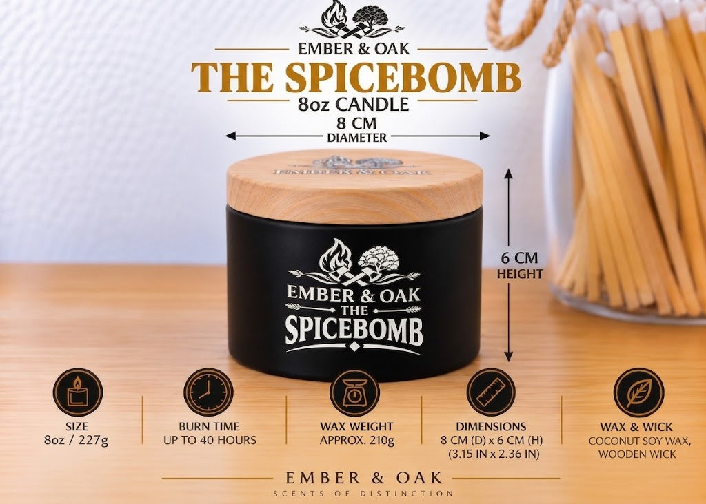 The Spice Bomb Luxury Candle - Inspired by Spicebomb