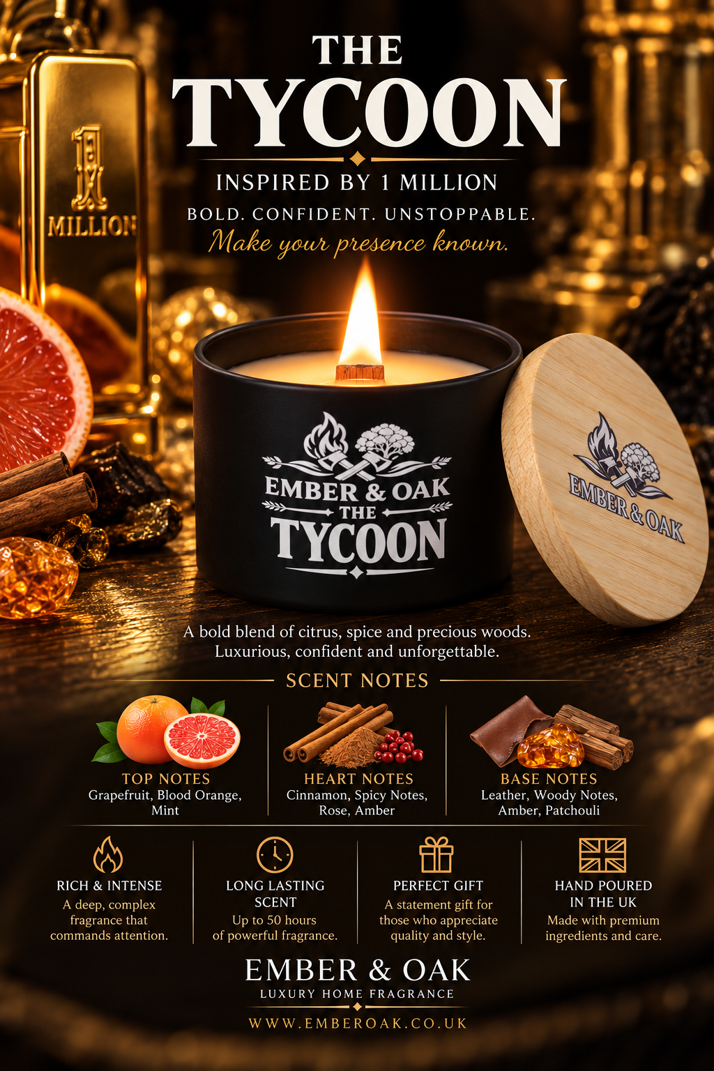 The Tycoon Luxury Candle - Inspired by One Million