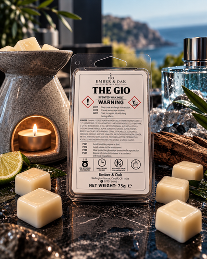     Ember & Oak The Gio luxury scented wax melt with wax melt burner and individual wax melts